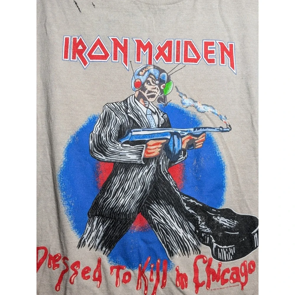 Iron Maiden‎ Chicago Mutants Distressed Short Sleeve - Sand Medium